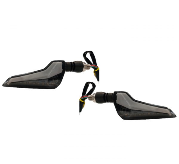 LED Indicator Dual colour Archer with DRL for Universal Motorcycle (Set of 2)- Yellow/ Red Running - Image 2
