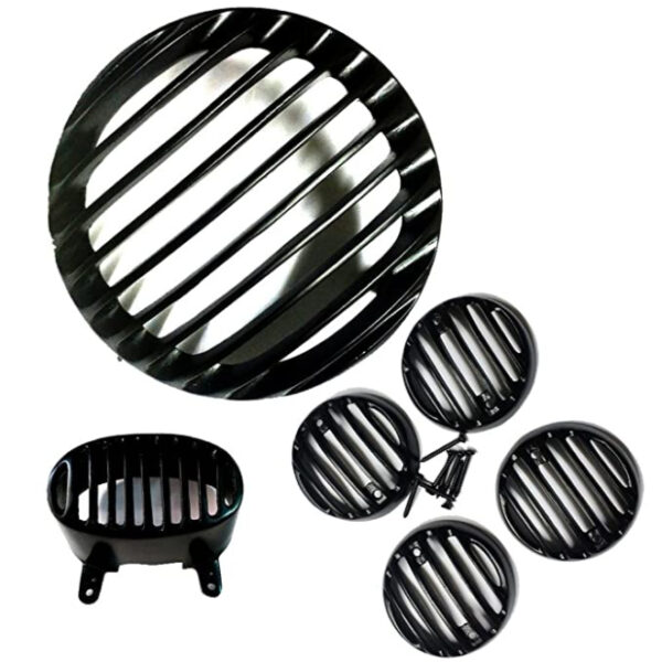 Avenger Headlight Grill Set, Black (Set of 6)