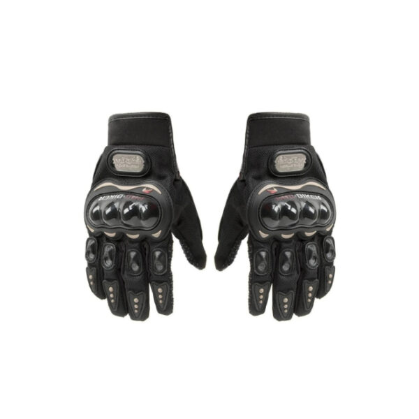 Pro- Biker Full Gloves with Touch Screen- Black