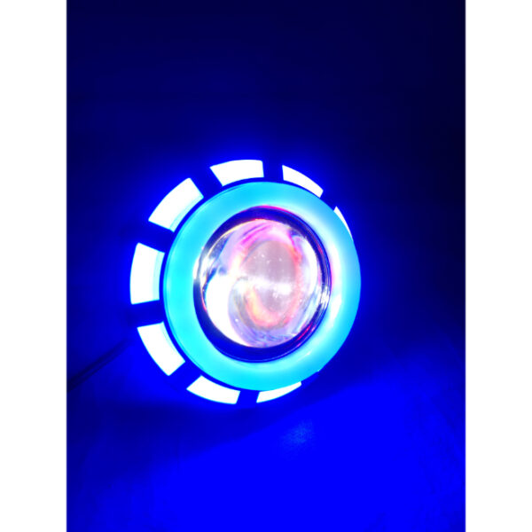 HJG LED Headlight Projector Lens- Red/Blue/Blue