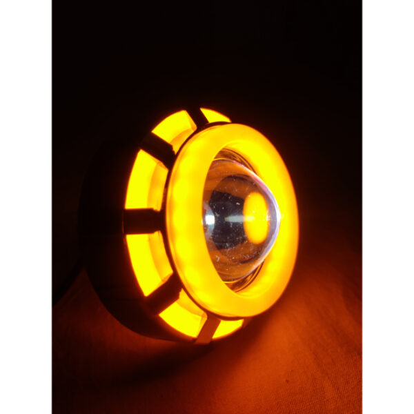 HJG LED Headlight Projector Lens- Red/Yellow/Yellow
