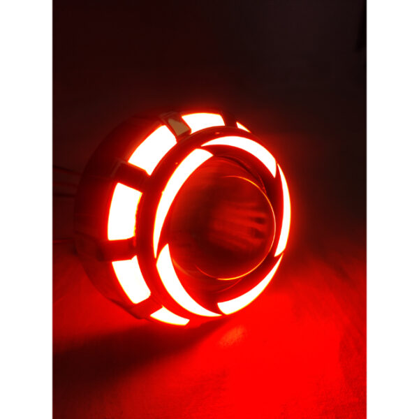 LED Headlight Projector Lens HD-08- Red/Red