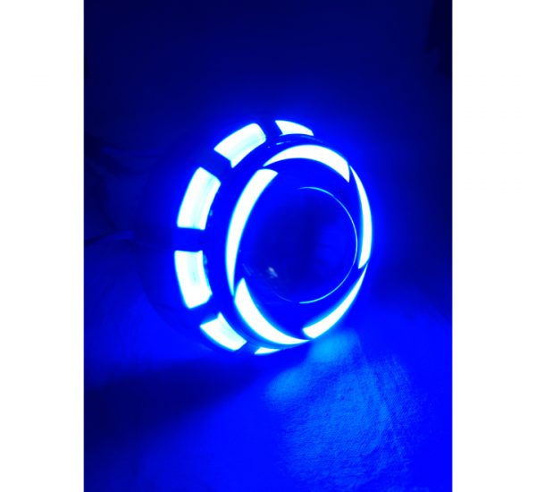 LED Headlight Projector Lens HD-08- Blue/Blue