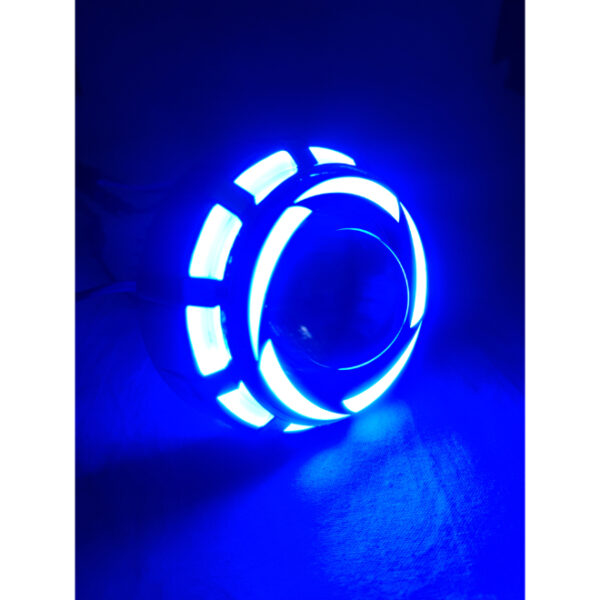 LED Headlight Projector Lens HD-08- Blue/Blue