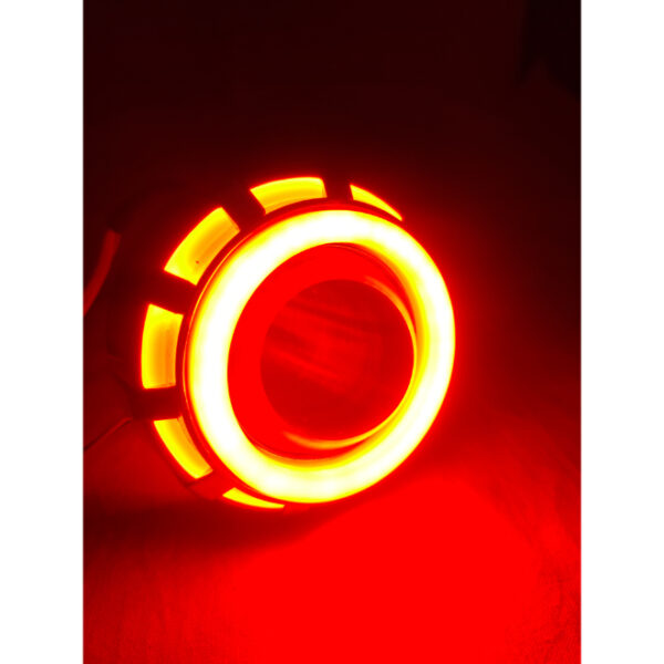 LED Headlight Projector Lens HD-08- Red/Red/Red