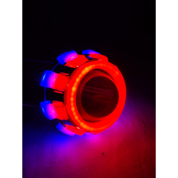 LED Headlight Projector Lens HD-11- Red/Red/Blue/Red