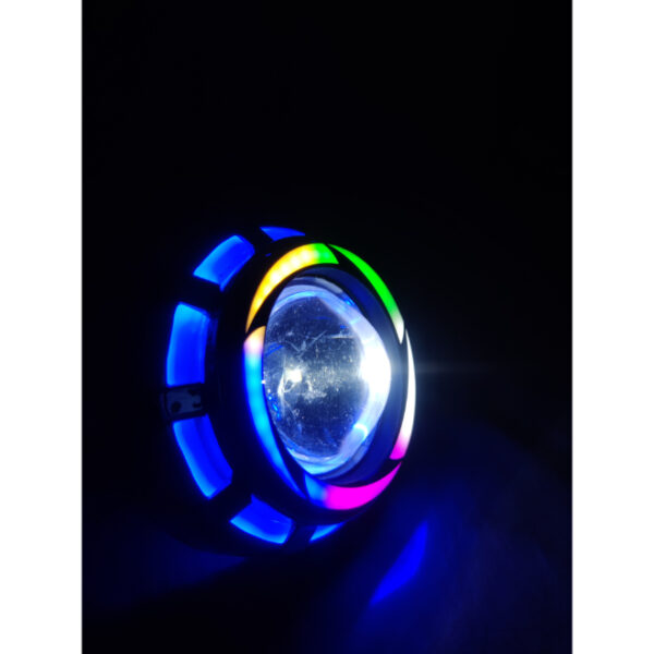 Triple Ring LED Projector Lens V05- Rainbow Blue/ Blue