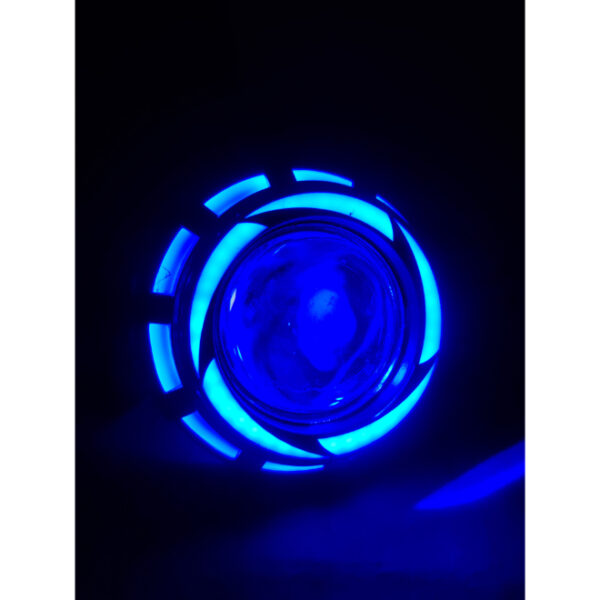 Triple Ring LED Projector Lens V05- Blue/Blue