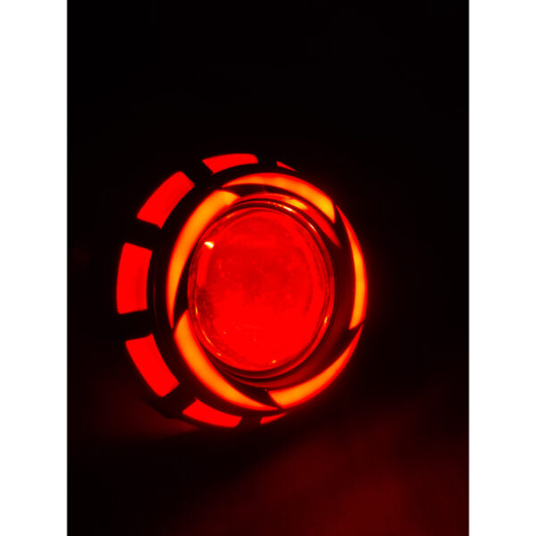 Triple Ring LED Projector Lens V05- Red/Red