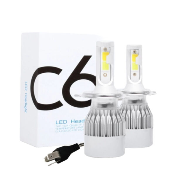 LED Headlight Bulb C6 H4 (Set of 2)