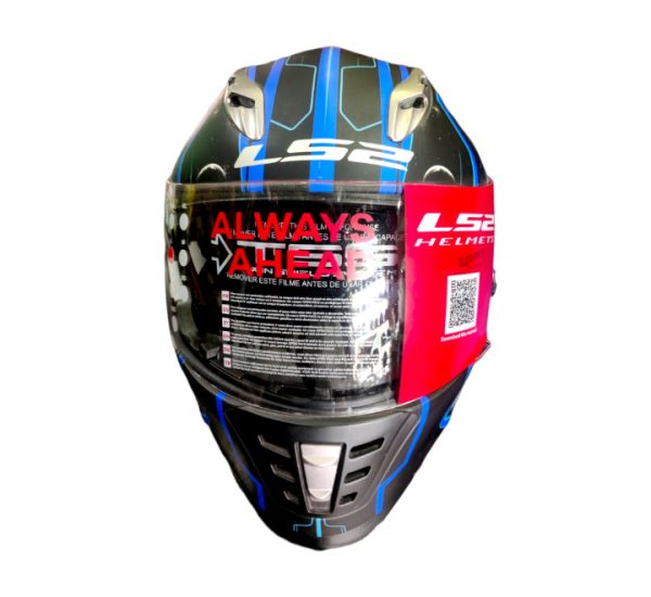 LS2 FF302 Space Matt Black Blue Helmet - Image 3