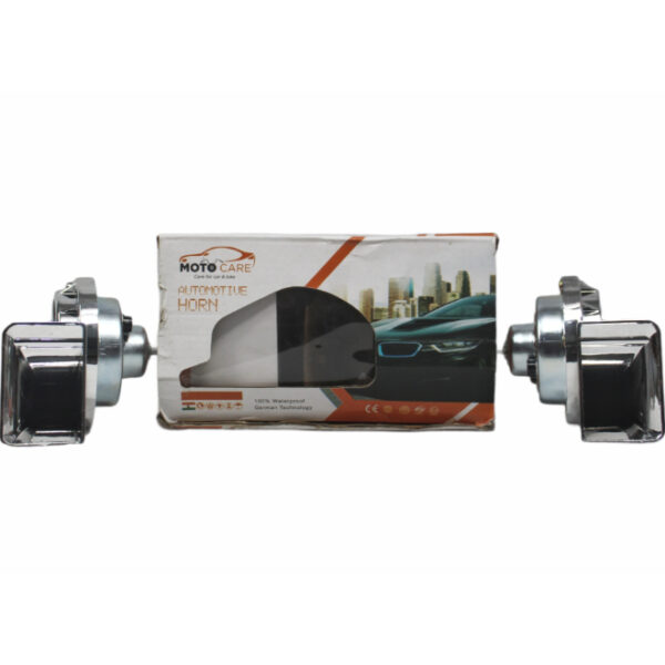 Motocare Automotive Horn Chrome (Crystal Clear) (Set of 2)