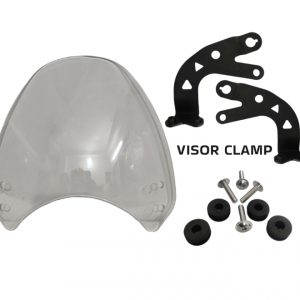 Motocare Windshield Visor Interceptor with clamp- Clear