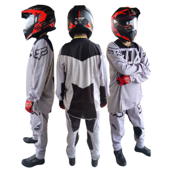 Motocross MX Black Grey Riding Suit Style 2