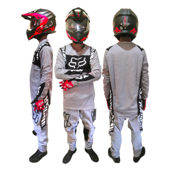 Motocross MX Black Grey Riding Suit Style 7