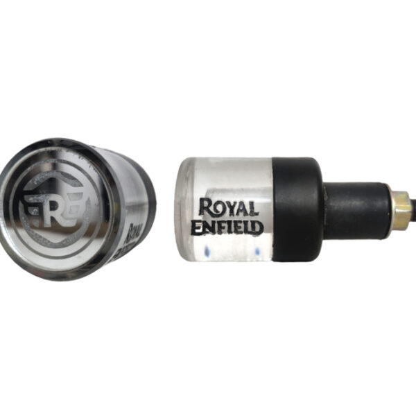 HJG Handle Bar End 2 LED Crystal RE Black