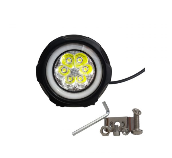 HJG Fog Light 6 LED with Red DRL Round - Image 4