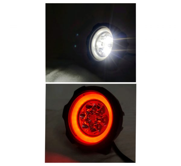 HJG Fog Light 6 LED with Red DRL Round - Image 5