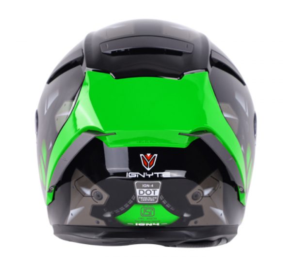 Ignyte IGN4 Goos Gloss Black- Green Helmet - Image 4