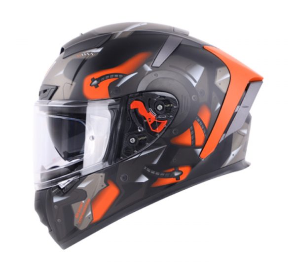 Ignyte IGN4 Goos Matt Black- Orange Helmet