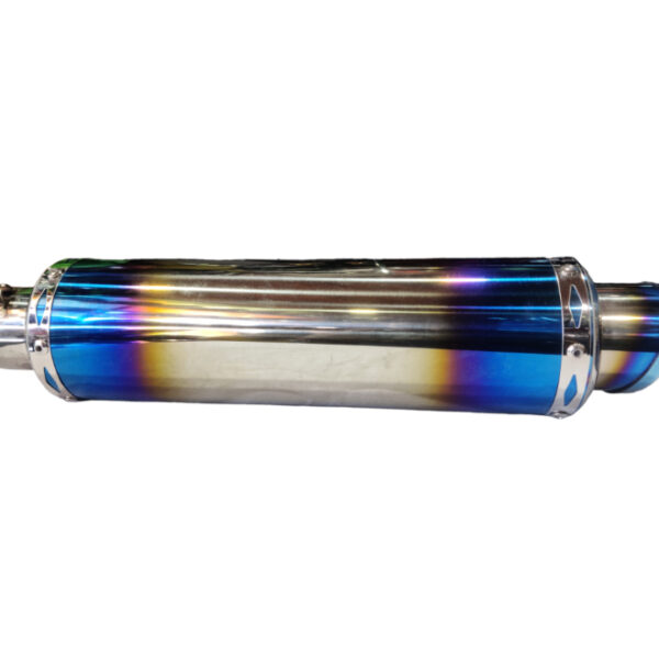 Exhaust Sports Round Chrome and Blue with DB Killer