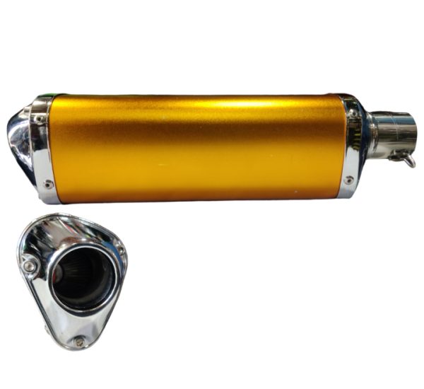 Exhaust Sports Triangular Gold and Chrome - Image 2