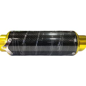 Exhaust Sports Round Short Bottle Gold and Carbon Finish