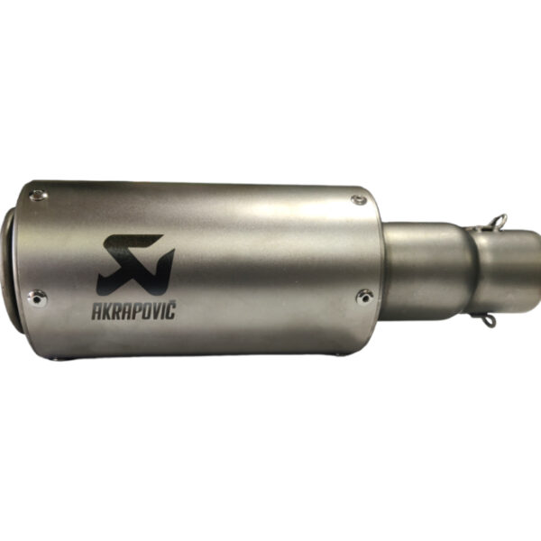 Exhaust Sports Round Short Bottle Brush Steel Akrapovic Type
