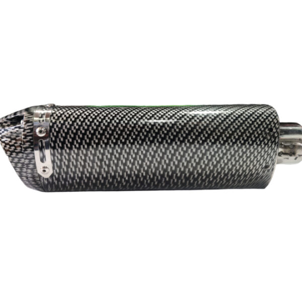 Exhaust Sports Triangular Short Bottle Full Carbon Finish with DB Killer