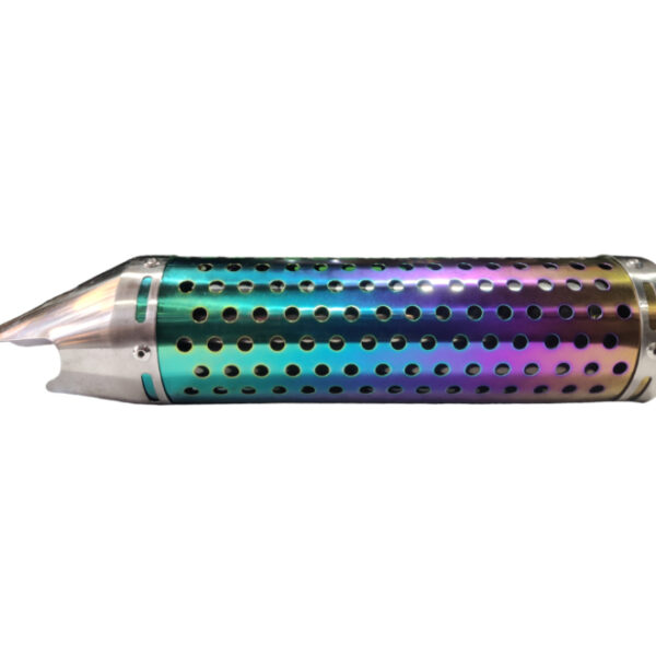 Exhaust Sports Perforated Rainbow Shark Tip with DB Killer