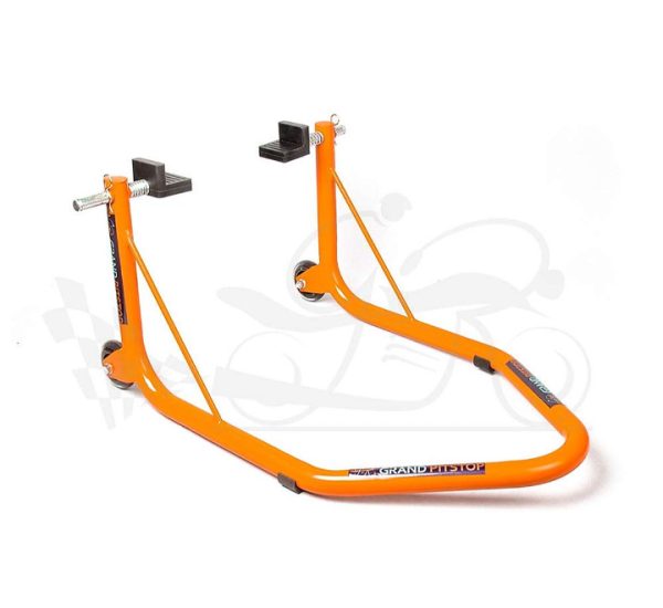 Grand PitStop Non-Dismantable Universal Rear Paddock Stand with Skate Wheels - Orange - (Bike Wt upto: 350 kgs) - Image 3