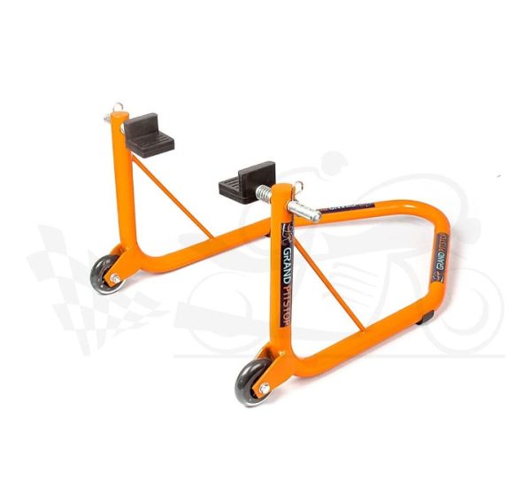 Grand PitStop Non-Dismantable Universal Rear Paddock Stand with Skate Wheels - Orange - (Bike Wt upto: 350 kgs) - Image 4