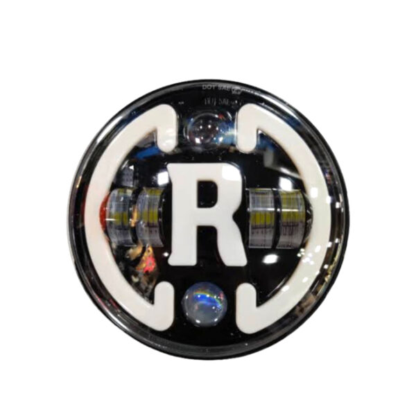 HJG RE Logo with DRL (White/ Orange) Headlight Assembly (7 Inches)