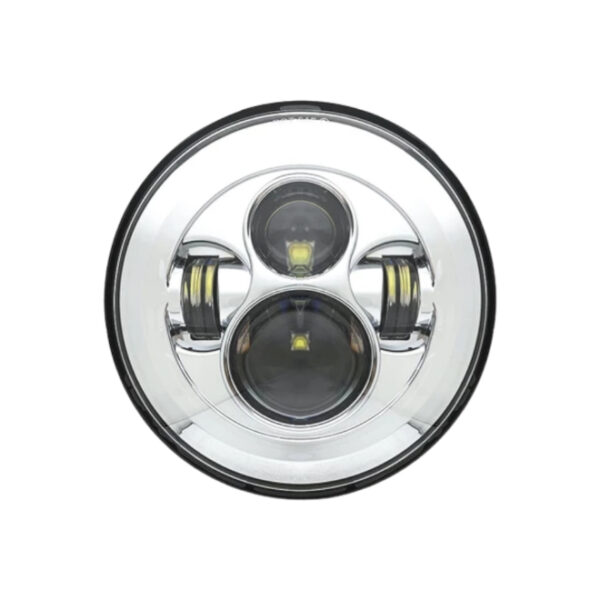 Headlight Assembly (7 Inches) 4 LED Chrome without DRL