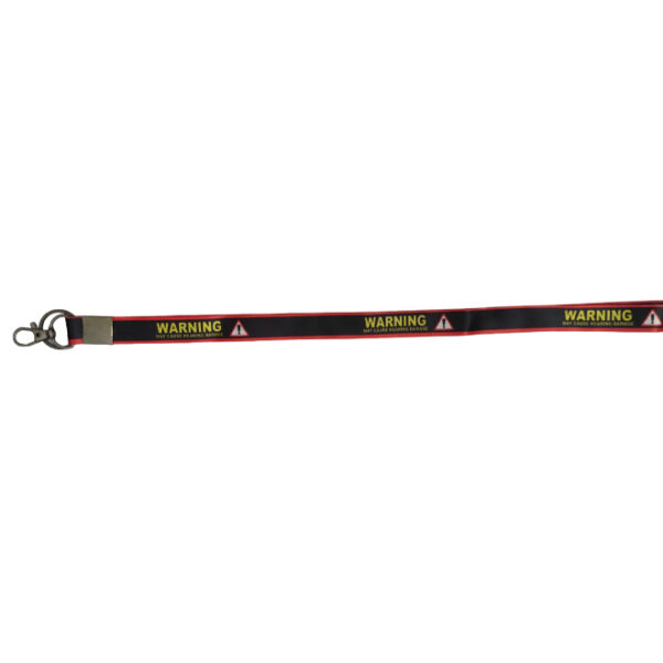 Fabric Lanyard/ Long Keychain Warning