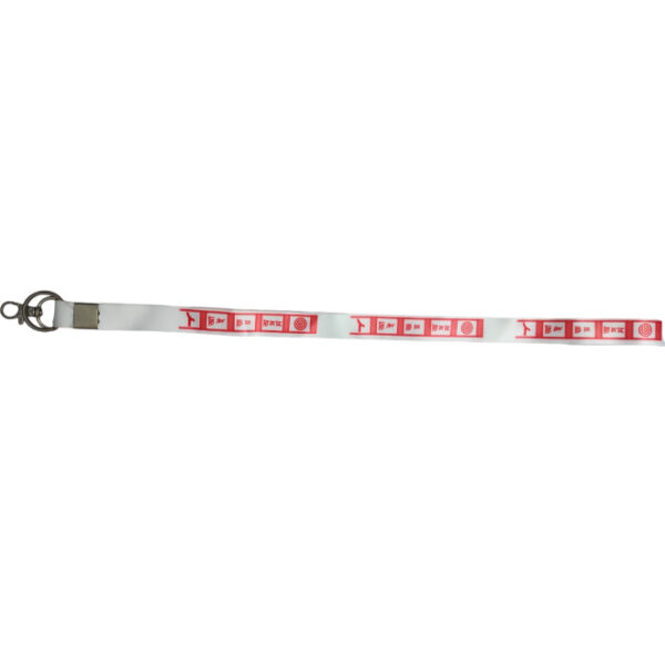 Fabric Lanyard/ Long Keychain Assamese Gamusa Design Joi Aai Axom