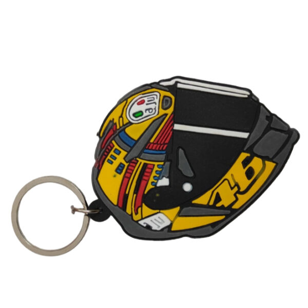 Rubber Keychain Single Side Design 46 AGV Helmet- 1