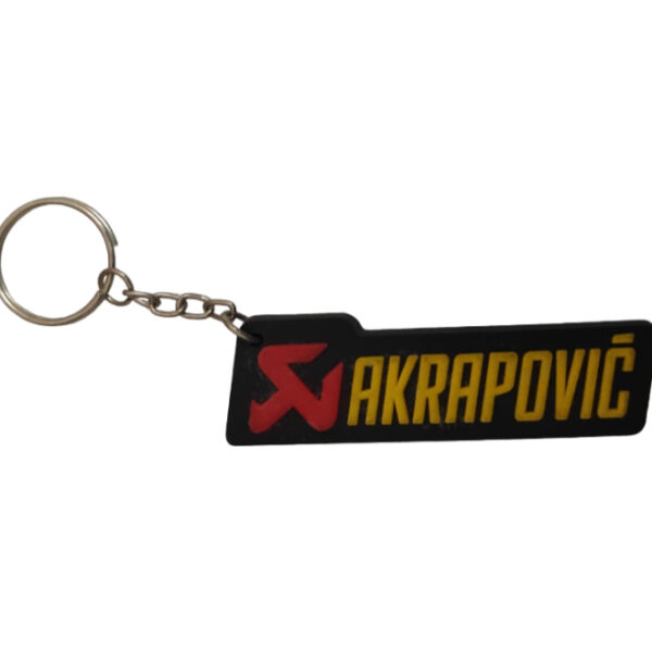 Rubber Keychain Single Side Design Akrapovic