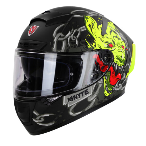 Ignyte IGN4 Hyena Matt Black Helmet