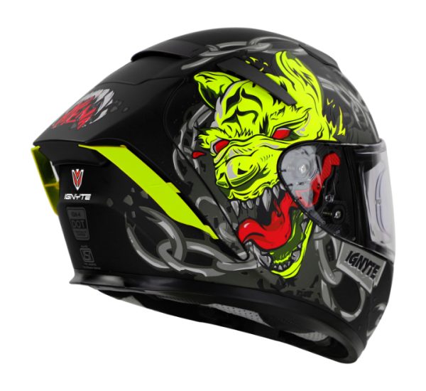 Ignyte IGN4 Hyena Gloss Black Helmet - Image 2