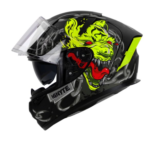 Ignyte IGN4 Hyena Gloss Black Helmet - Image 3