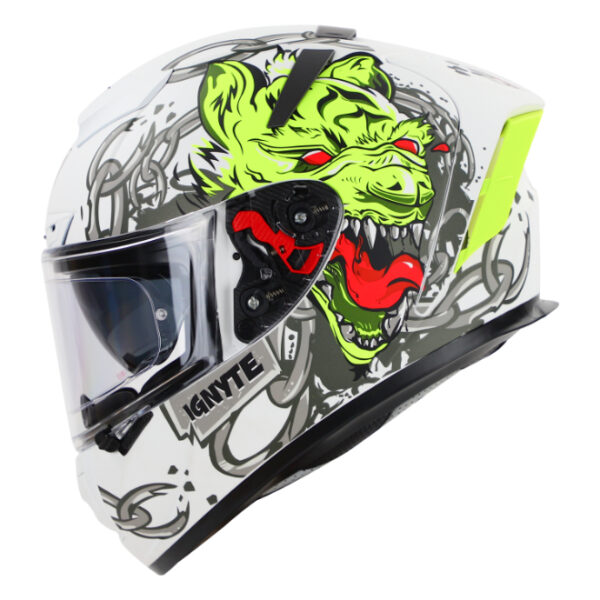 Ignyte IGN4 Hyena Gloss White Helmet