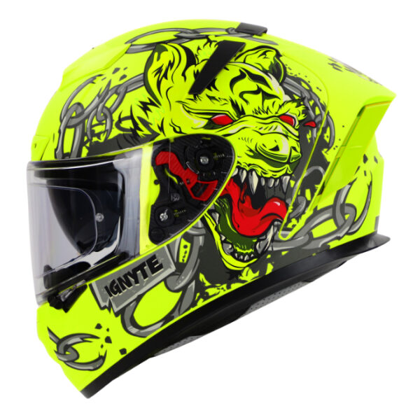 Ignyte IGN4 Hyena Gloss Fluo Neon Helmet