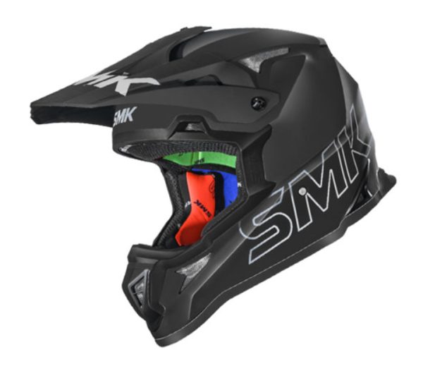 SMK Allterra Unicolour Matt Black Grey (MA260) Helmet