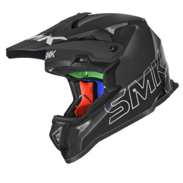 SMK Allterra Unicolour Matt Black Grey (MA260) Helmet