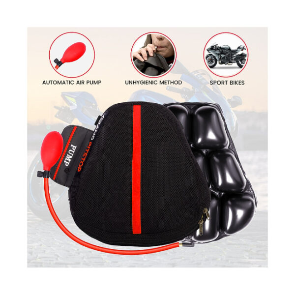 Grand PitStop Air Comfy Seat Cushion for Motorcycle(Sports Premium with Pump)