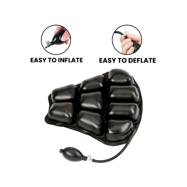 Grand PitStop Air Comfy Seat Cushion for Motorcycle (Cruiser Premium with Pump)