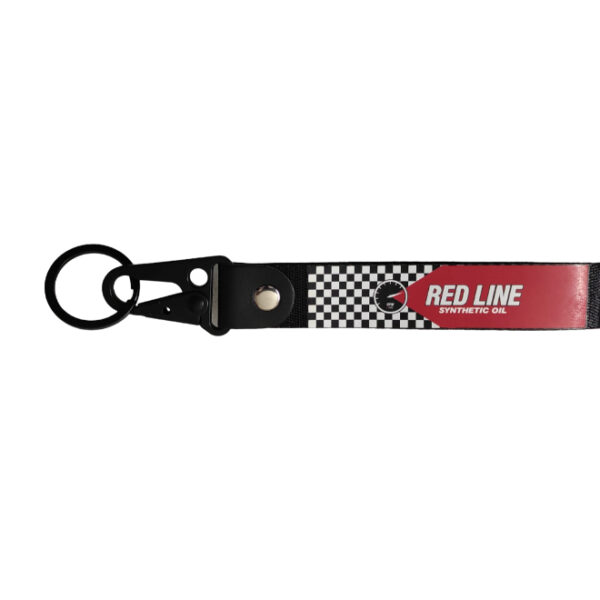 D Hook Wrist Keychain Long Red Line