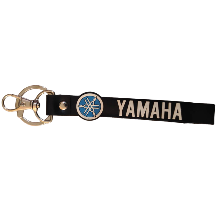 2-Pack Yamaha Rubber Keychains – Red, Black & Blue Motorcycle Racing Key Rings
