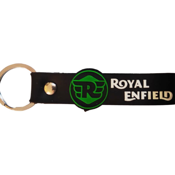 Rubber Keychain Premium Royal Enfield Black Green